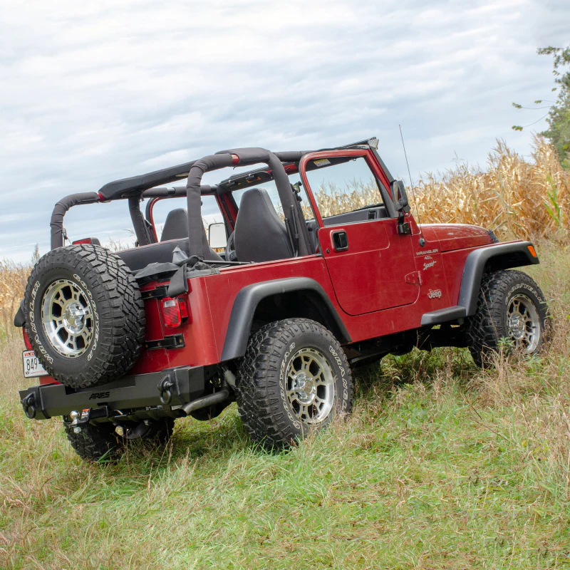 ARIES TrailCrusher Jeep Wrangler TJ Steel Rear Bumper, 9.5K Model 2157001 - Image 8