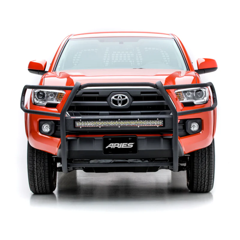 ARIES Pro Series Black Steel Grille Guard with Light Bar, Select Toyota Tacoma Model 2170006 - Image 2