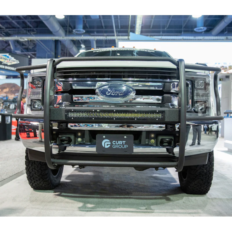 ARIES Pro Series Black Steel Grille Guard with Light Bar, Select Ford Super Duty Model 2170014 - Image 2