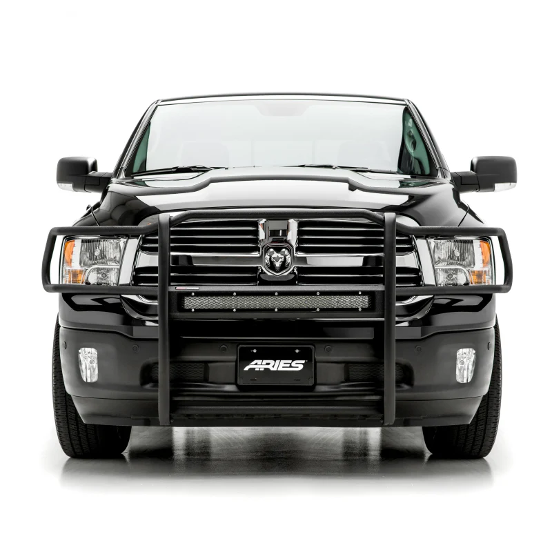 ARIES Pro Series Black Steel Grille Guard with Light Bar, Select Dodge, Ram 1500 Model 2170028 - Image 2