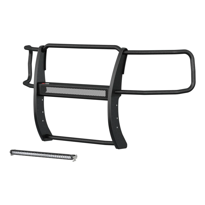 ARIES Pro Series Black Steel Grille Guard with Light Bar, Select Chevy Silverado 1500 Model 2170030