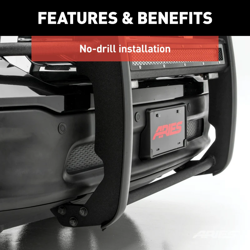 ARIES Pro Series Black Steel Grille Guard with Light Bar, Select Toyota 4Runner Model 2170034 - Image 7