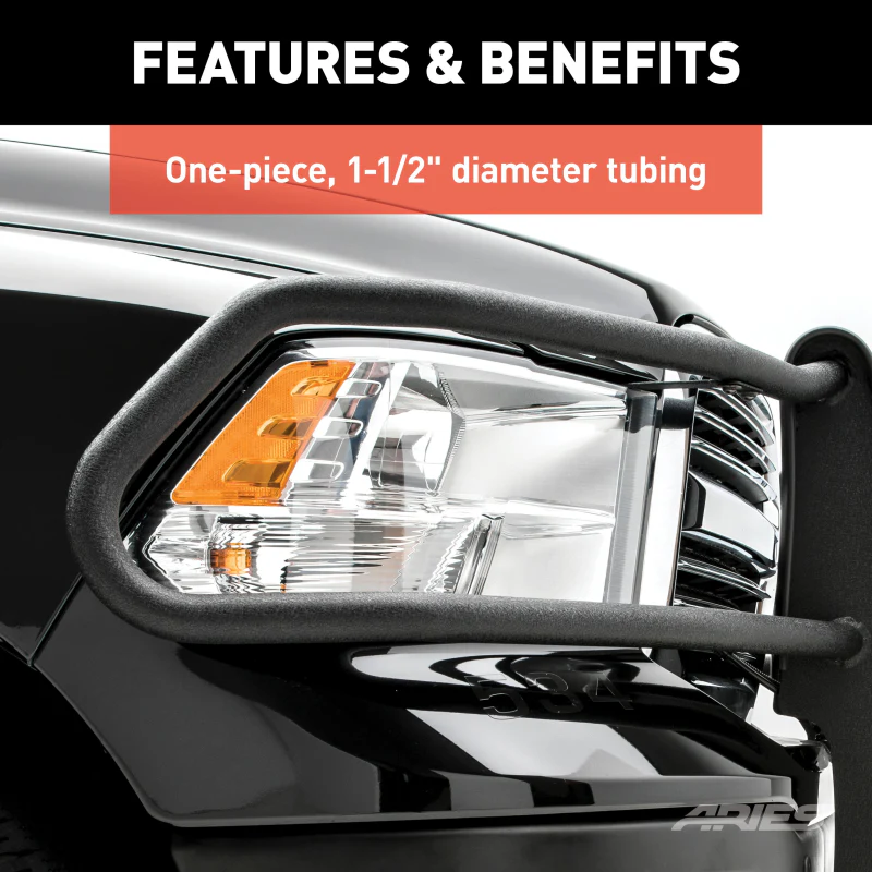 ARIES Pro Series Black Steel Grille Guard with Light Bar, Select Toyota 4Runner Model 2170034 - Image 8