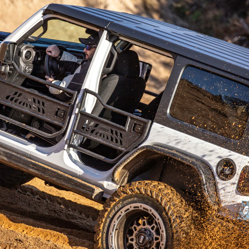 ARIES Jeep Wrangler JL, Gladiator Aluminum Rear Tube Doors Model 2500200 - Image 11