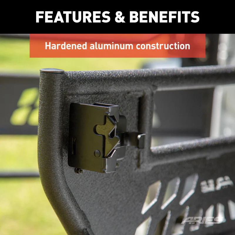 ARIES Jeep Wrangler JL, Gladiator Aluminum Rear Tube Doors Model 2500200 - Image 6