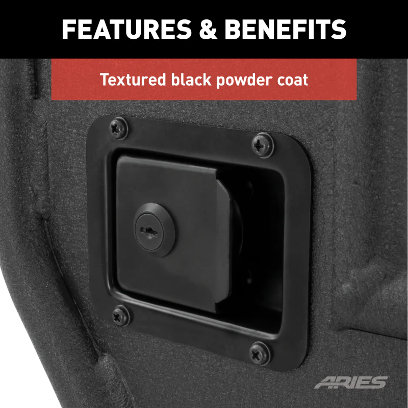 ARIES Jeep Wrangler JL, Gladiator Aluminum Rear Tube Doors Model 2500200 - Image 7