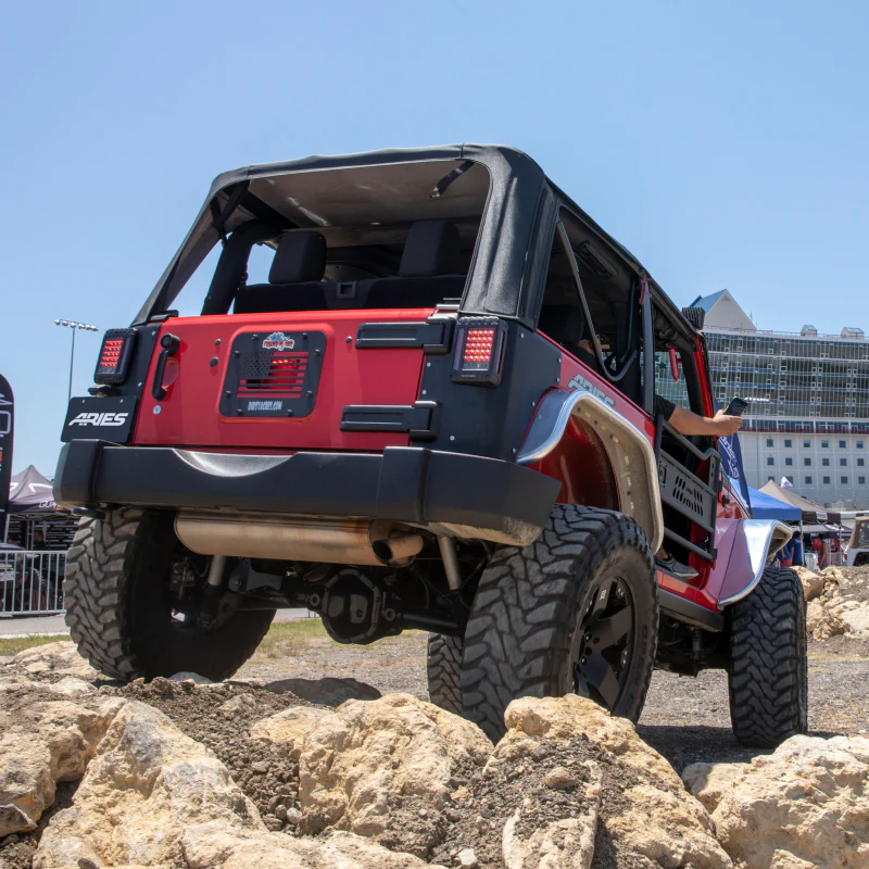 ARIES Jeep Wrangler JK Raw Aluminum Rear Fender Flares Model 2500202 - Image 8