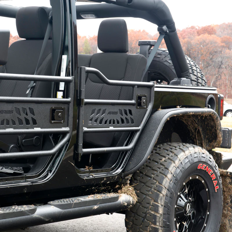 ARIES Jeep Wrangler JK Aluminum Rear Tube Doors Model 25009 - Image 11