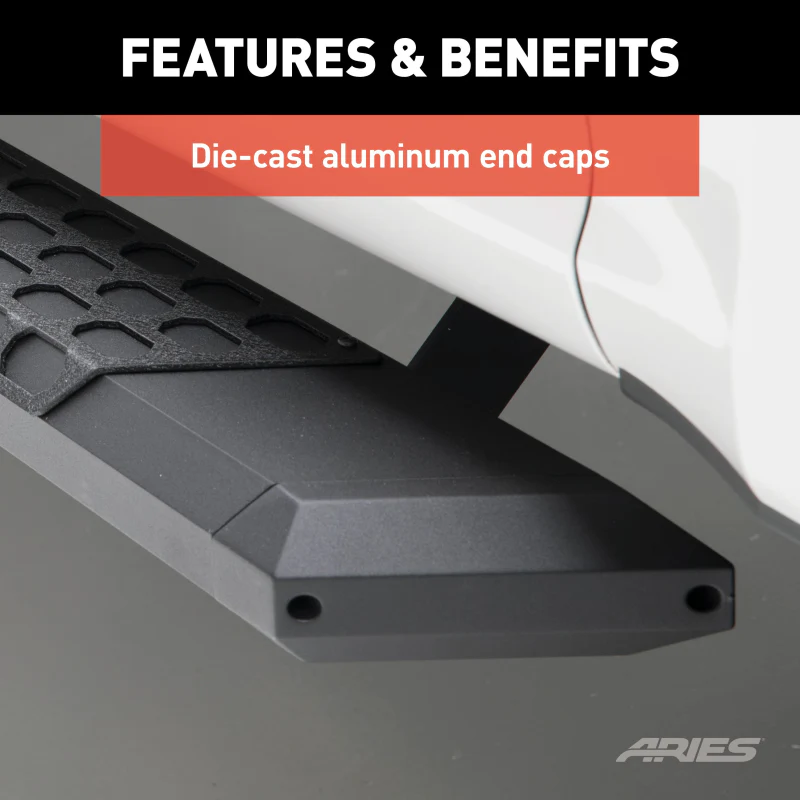 ARIES AdvantEDGE 5-1/2" x 53" Black Aluminum Running Boards Model 2556013 - Image 6