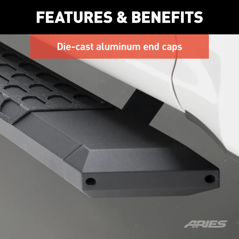 ARIES AdvantEDGE 5-1/2" x 75" Black Aluminum Running Boards Model 2556054 - Image 6