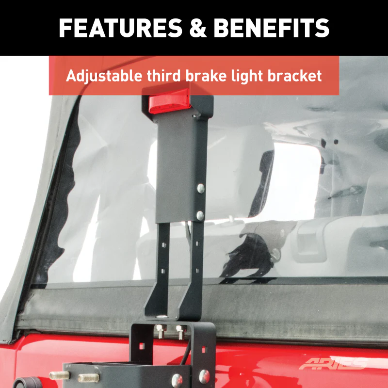 ARIES Jeep Wrangler JK Heavy-Duty Spare Tire Carrier Model 2563000 - Image 6