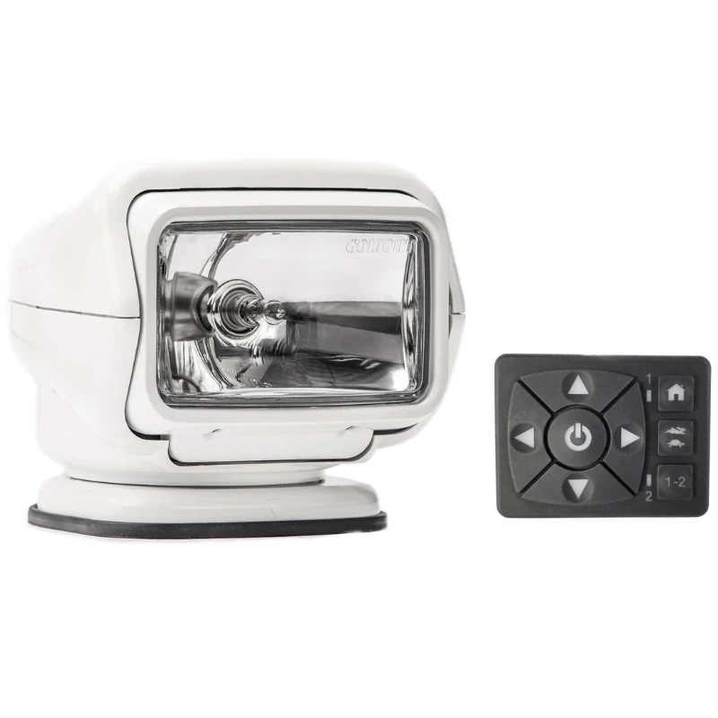 Golight Stryker Spot Light Halogen Permanent Mount Hardwired Mount Remote White Model 3020ST