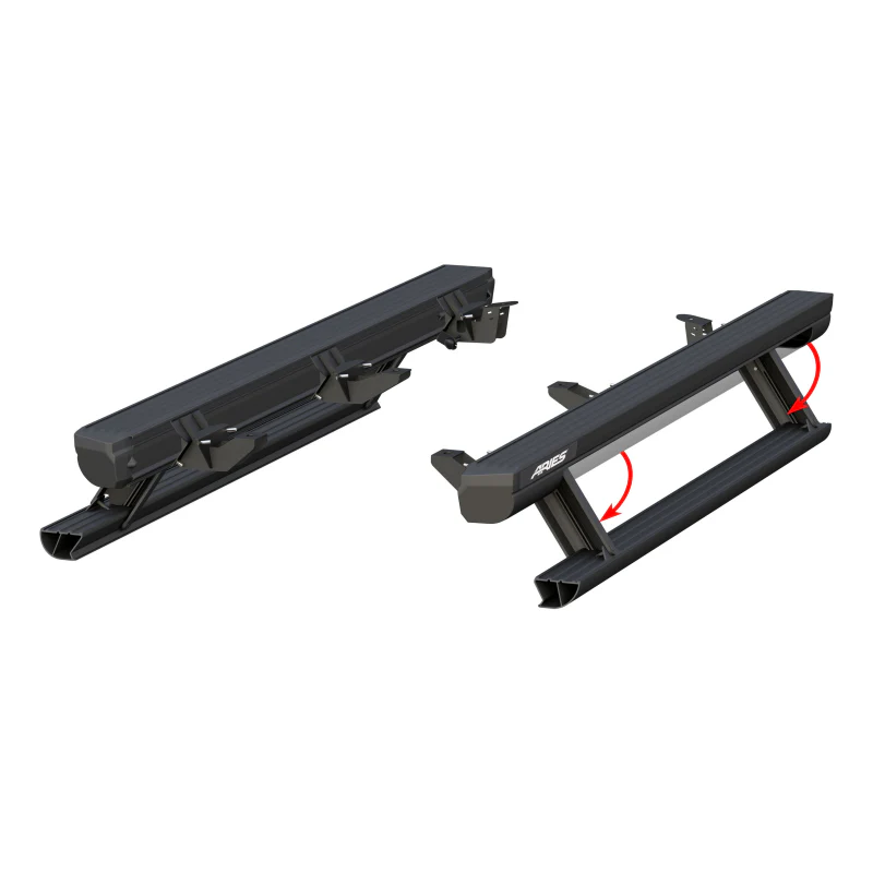 ARIES ActionTrac 69.6" Powered Running Boards, Select Jeep Wrangler JK Model 3036570