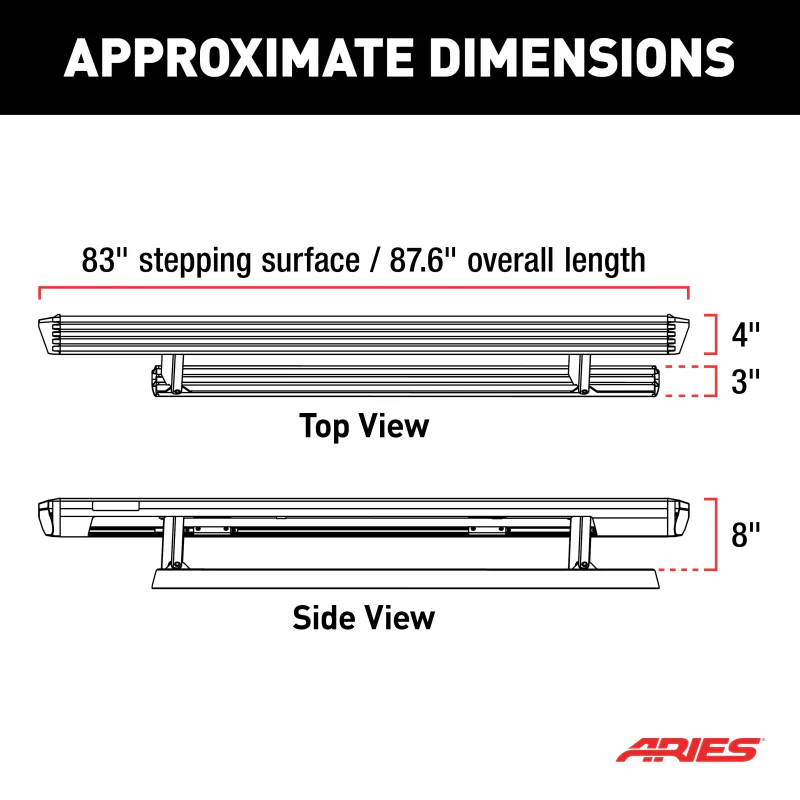 ARIES ActionTrac 83.6" Powered Electric Running Boards Model 3047913 - Image 3