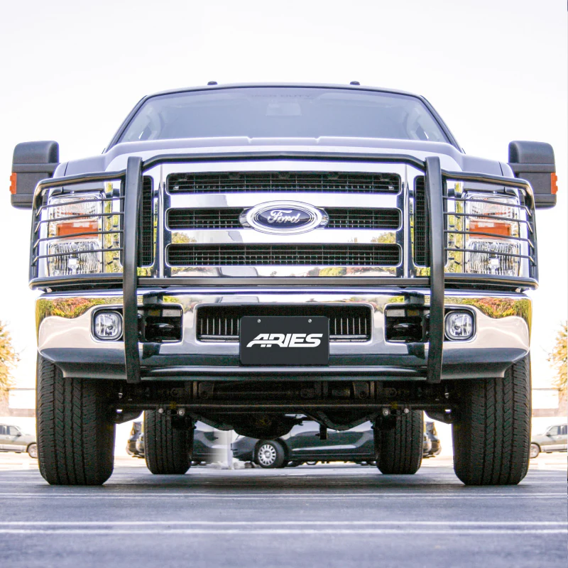 ARIES Black Steel Grille Guard, Select Ford F-250, F-350, F-450, F-550 Super Duty Model 3061 - Image 2