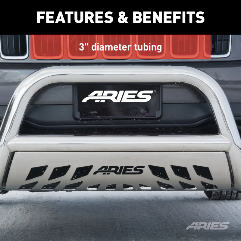 ARIES 2-1/2" Polished Stainless Bull Bar, Select Chevrolet Colorado, GMC Canyon Model 35-4010 - Image 10