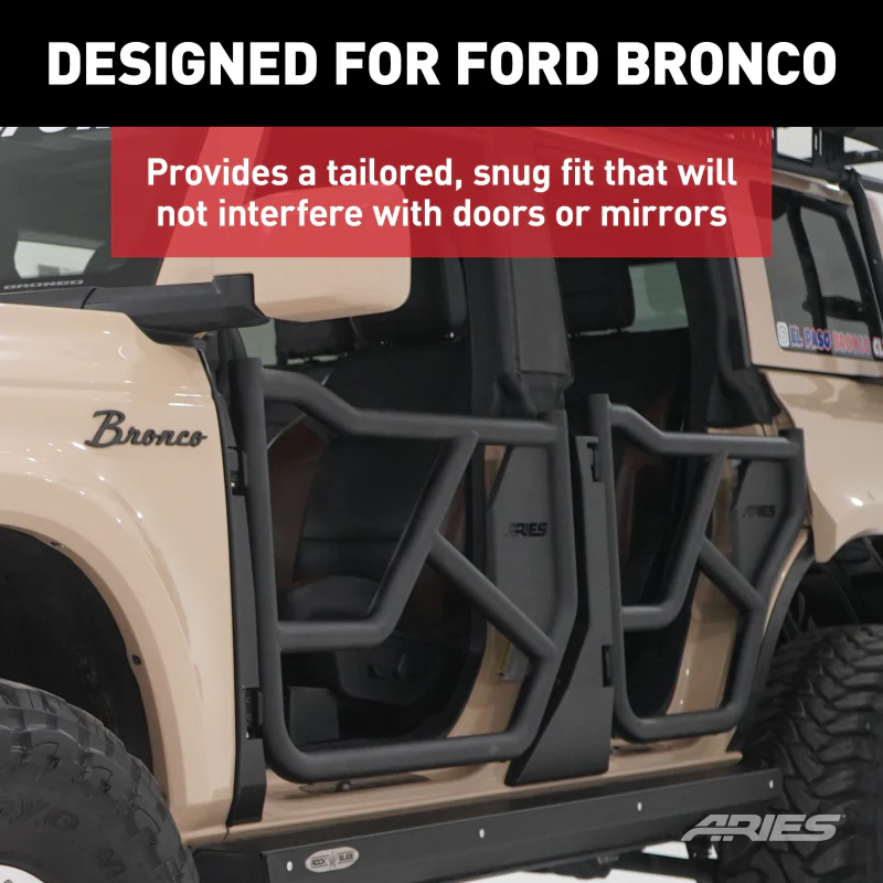 ARIES Door Hinge Covers for ARIES Tube Doors - Ford Bronco 4-Door Model 3500255 - Image 5