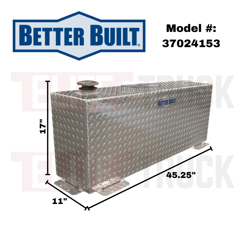 Better Built 36 Gallon Bright Aluminum Vertical Heavy Duty Series Liquid Transfer Tank Model 37024153 - Image 2