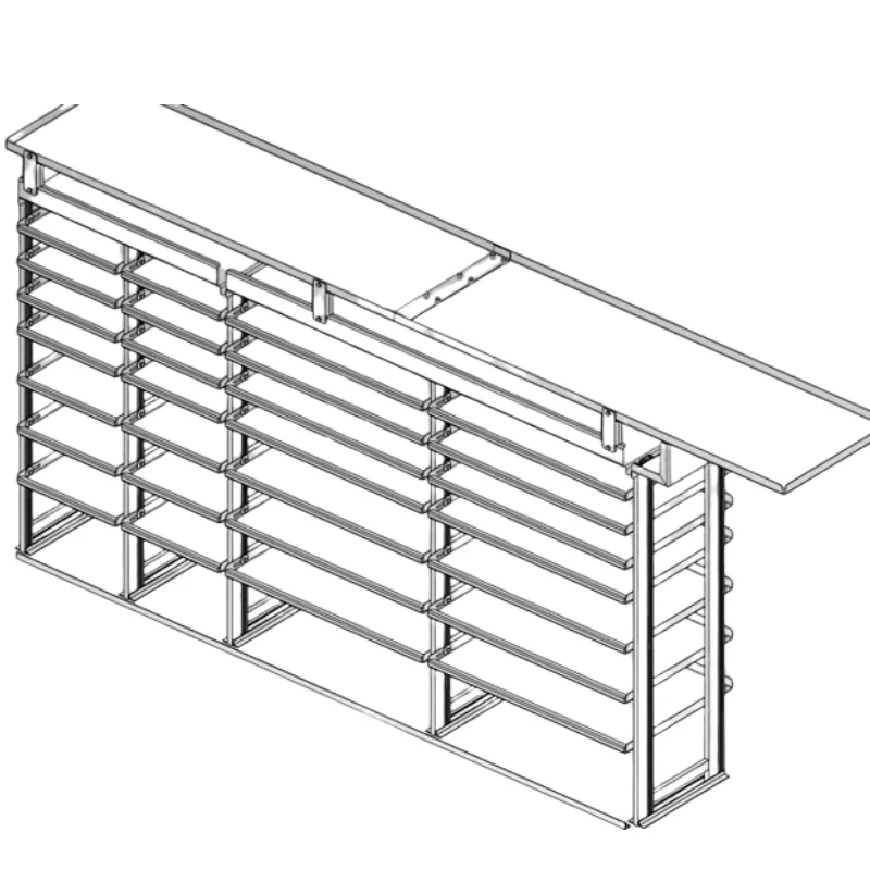Hackney Van Shelving with Pipe and Ladder Shelf for Driver Side Box Truck 18"-18"-36"-36"-(28" Open) 23" Deep - Image 2