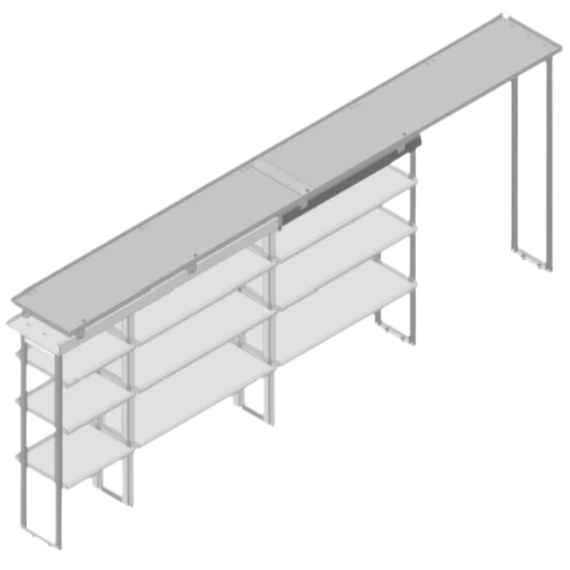 Hackney Van Shelving with Pipe and Ladder Shelf for Driver Side Mercedes Sprinter 23"-46"-46"-(42.5 OPEN)  170"WB EXT HR