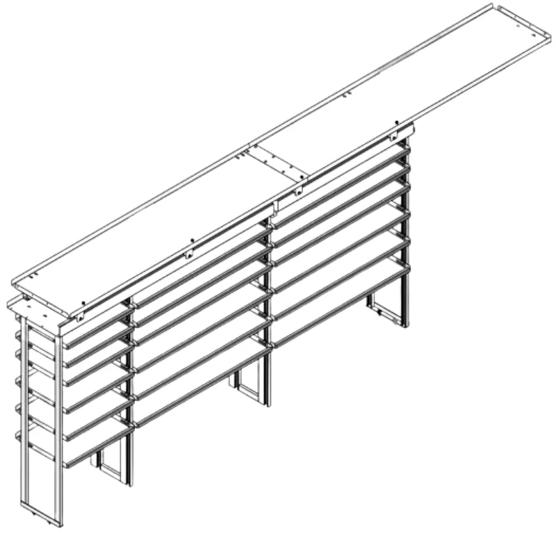 Hackney Van Shelving with Pipe and Ladder Shelf for Driver Side Mercedes Sprinter 23"-46"-46" 170"WB EXT HR - Image 2