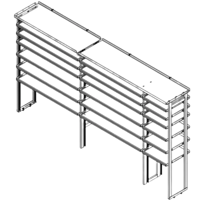 Hackney Van Shelving with Ladder Shelf for Curb Side Mercedes Sprinter 46"-46"-18" 170"WB EXT HR - Image 2