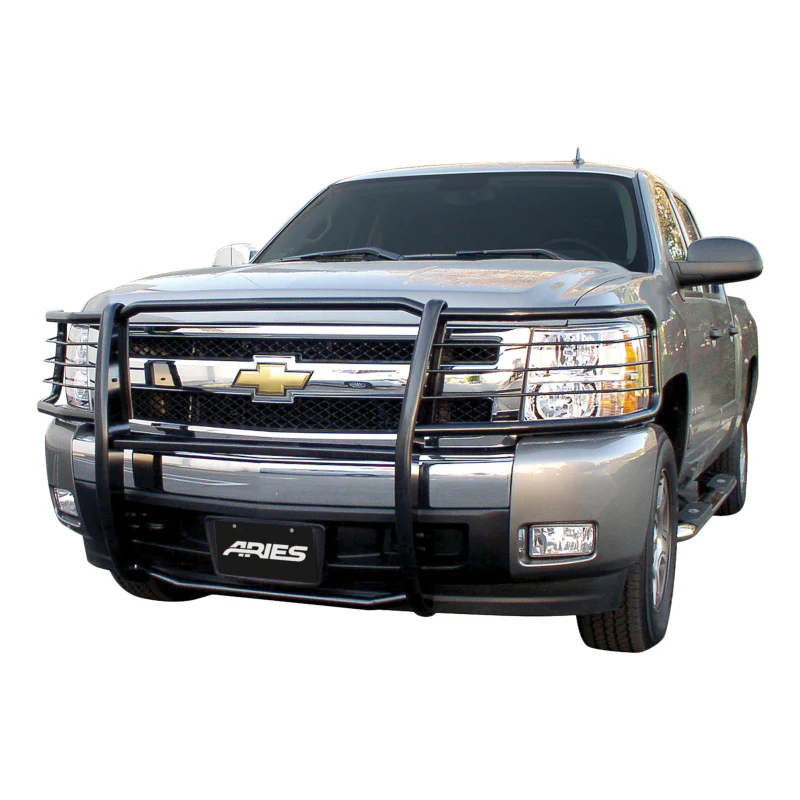 ARIES Black Steel Grille Guard, Select Chevrolet Silverado 1500 Model 4068 - Image 2