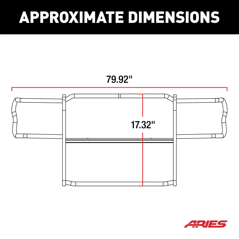 ARIES Black Steel Grille Guard, Select Hummer H2 Model 4076 - Image 3
