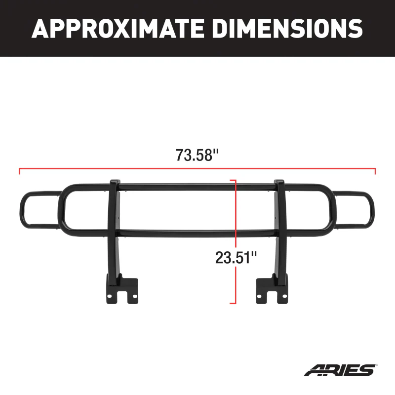 ARIES Black Steel Grille Guard, Select Hummer H3, H3T Model 4078 - Image 3