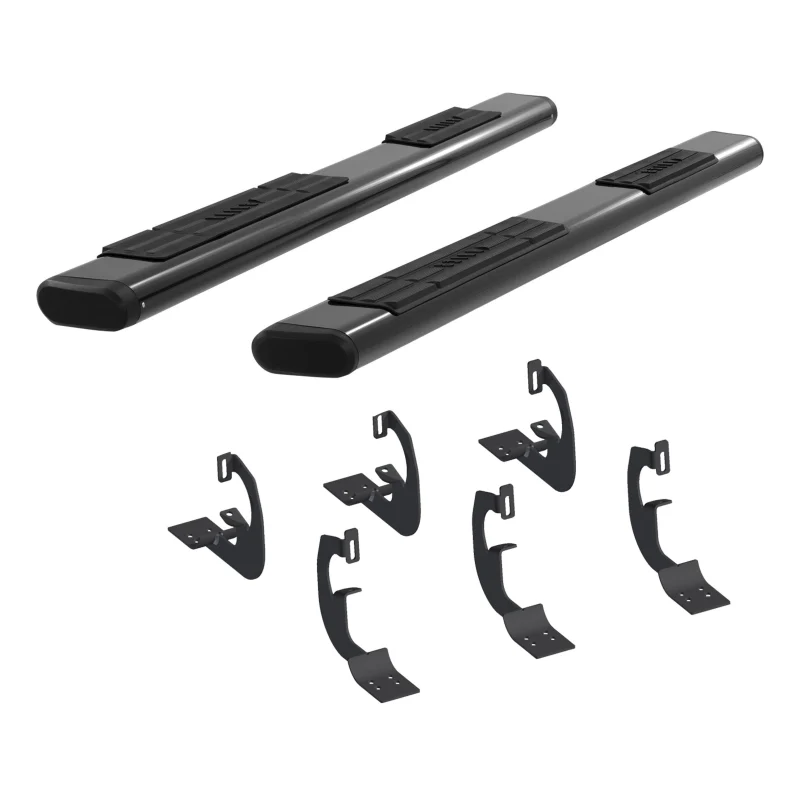 ARIES 6" x 75" Black Aluminum Oval Step Nerf Bars Model 4445004