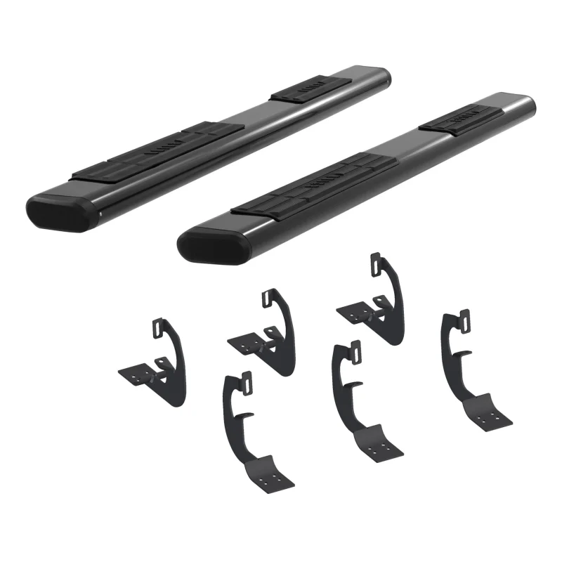 ARIES 6" x 85" Black Aluminum Oval Step Nerf Bars Model 4445025