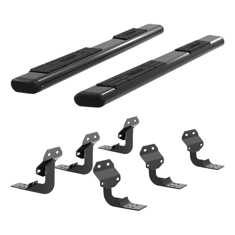 ARIES 6" x 91" Black Aluminum Oval Step Nerf Bars Model 4445027
