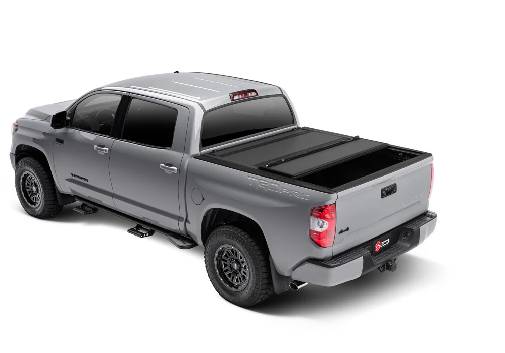 BAK BAKFlip MX4 Hard Folding Truck Bed Cover - Matte Finish - 2007-2021 Toyota Tundra 6' 6" Bed with Deck Rail System without Trail Special Edition Storage Boxes Model 448410T - Image 2