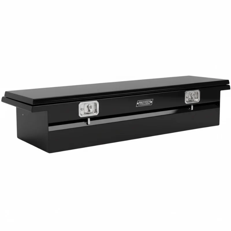 ProTech Crossover 15X20X74 Single Lid Box Gloss Black Steel Low Profile Includes Tray Model 52-8221LP-GB