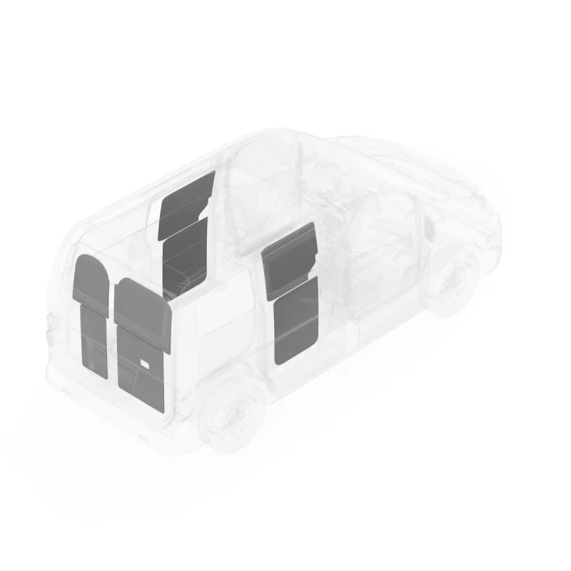 LEGEND DuraTherm Door Liner ONLY - Nissan NV200 Cargo Van Regular Wheelbase- Textured Grey Model 533-114-2613