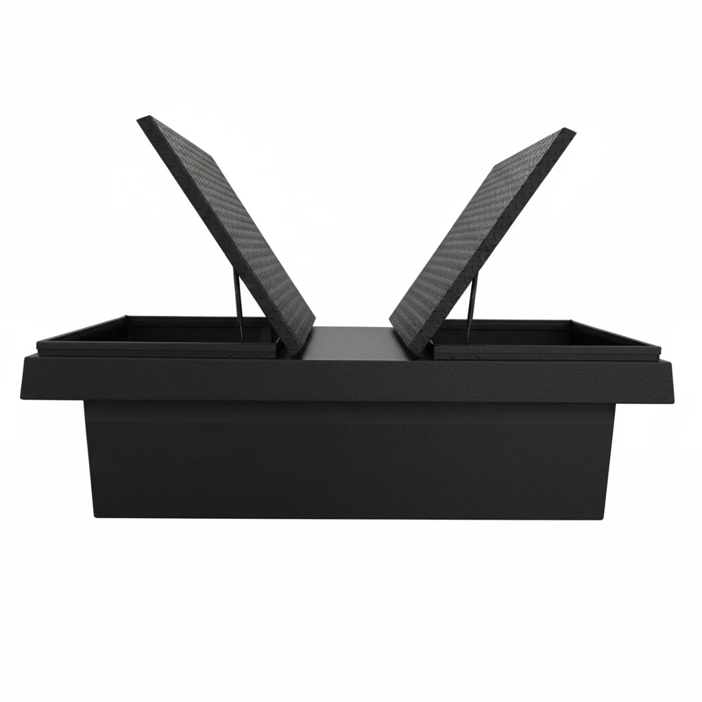 ProTech Crossover 16X20X74 Gull Wing Box Diamond Plate Lid Textured Black Standard Profile Includes Tray Model 54-6222-TB - Image 3