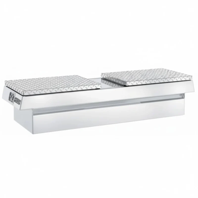ProTech Crossover 20X28X74 Gull Wing Box Diamond Plate Lid Bright Aluminum Standard Profile Includes Tray Model 54-8022-28