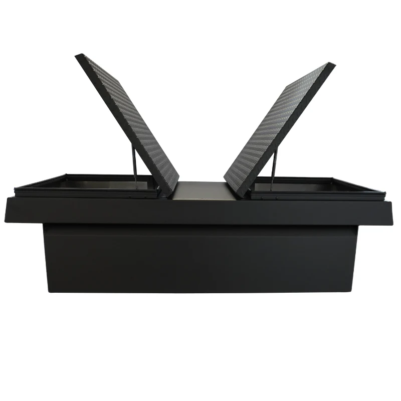 ProTech Crossover 15X28X70 Gull Wing Box Diamond Plate Lid Textured Black Standard Profile Includes Tray Model 54-8212-28-TB - Image 3