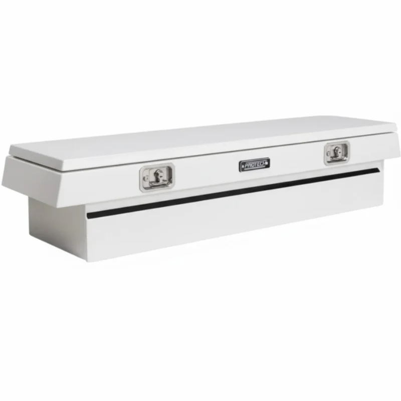 ProTech Crossover 13X20X62 Single Lid Box Smooth Lid Gloss White Standard Profile Includes Tray Model 54-8283-GW