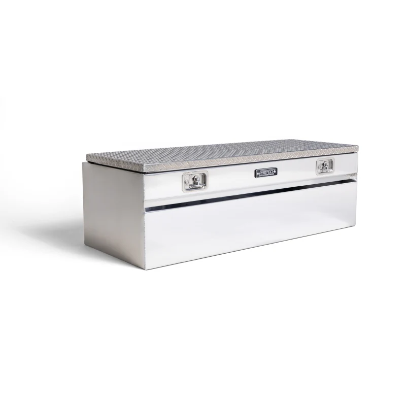 Protech Chest Tool Box - 19X20X47 Diamond Plate Lid Bright Aluminum Includes Tray Model 54-8460 - Image 4