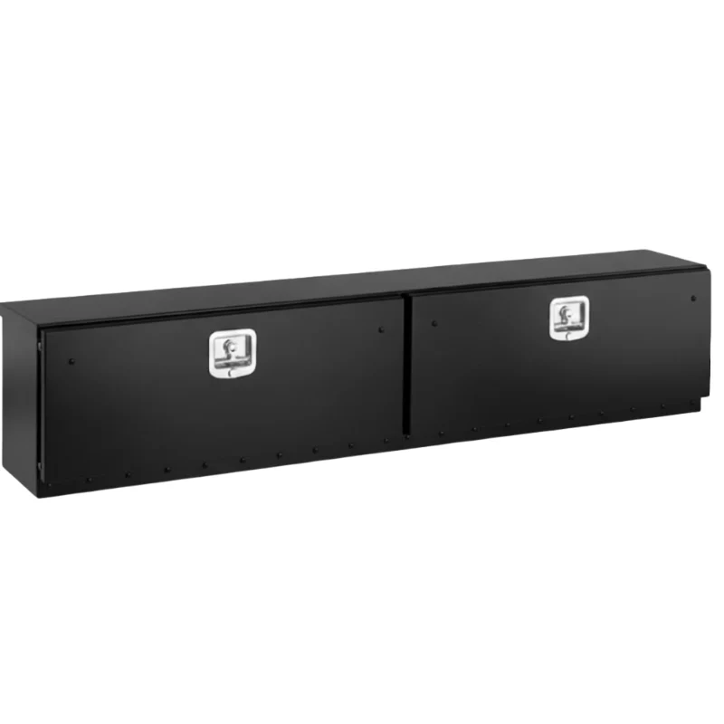 ProTech Top Mount Box -16Hx12Dx90L w/ 2 Smooth Drop Doors, Matte Black Model 54-8682-90-TB