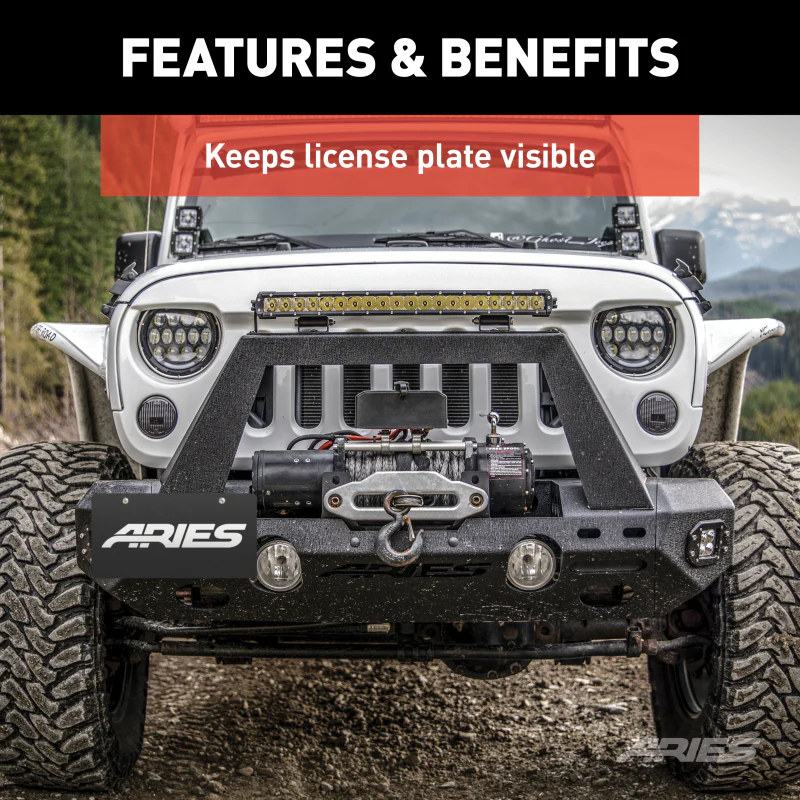 ARIES Jeep Bumper License Plate Bracket Model 55-0000 - Image 5