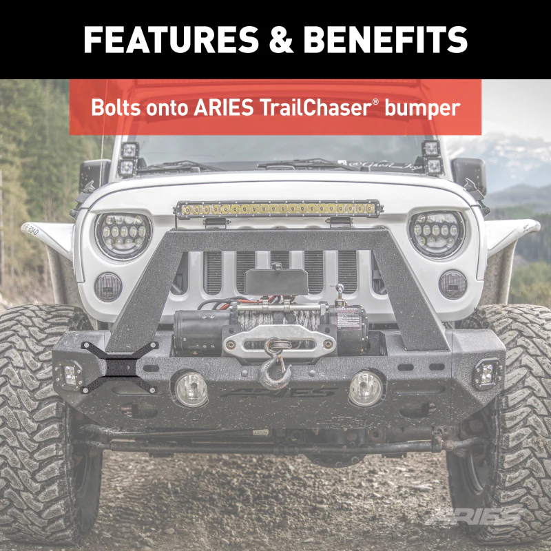 ARIES Jeep Bumper License Plate Bracket Model 55-0000 - Image 6