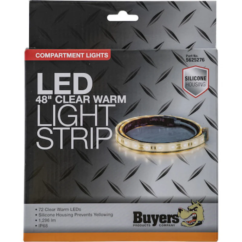 Buyers Products 48 Inch Silicone 72-LED Strip Lights with 3M Adhesive Backing - Clear and Warm Model 5625276 - Image 7