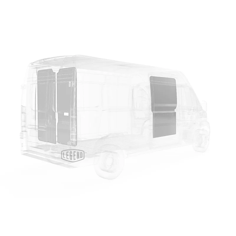 LEGEND DuraTherm Door Liner ONLY - Dual Side Doors RAM ProMaster (all Wheelbase lengths) Cargo Van High Roof - Textured Grey Model 603-114-2613HR2 - Image 3