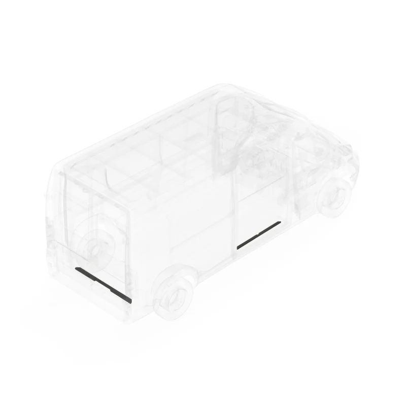 LEGEND Steel Floor Threshold Set RAM ProMaster (all WB lengths) Cargo Van - Black - Single Side Door Model 609-151-1011 - Image 2
