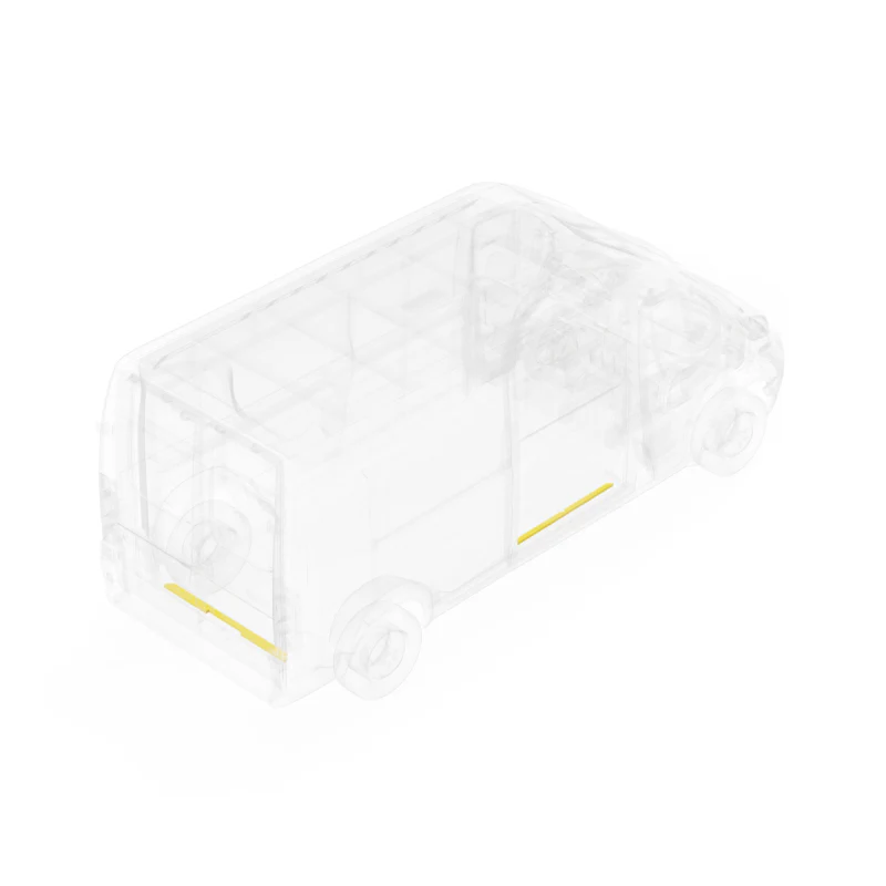 LEGEND Steel Floor Threshold Set RAM ProMaster (all WB lengths) Cargo Van - Black - Single Side Door Model 609-151-1011 - Image 4