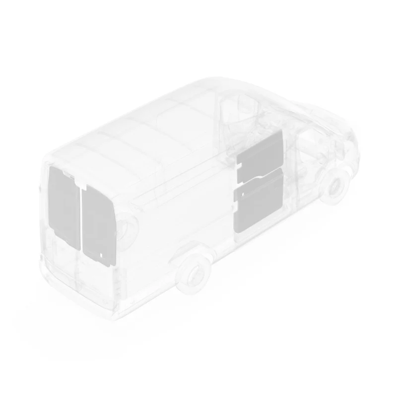 LEGEND DuraTherm Door Liner ONLY - Dual Doors RAM ProMaster 118" Wheelbase Cargo Van Low Roof- Textured Grey Model 623-114-2613.2 - Image 2
