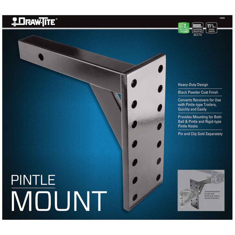 Draw-Tite Pintle Hook Mounting Plate, Fits 2 in. Square Receiver, 8,000 lbs. Capacity Model 63058 - Image 3