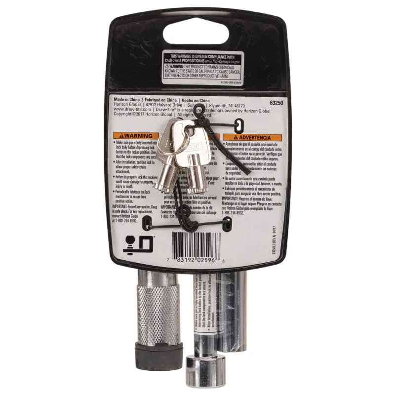 Draw-Tite Trailer Hitch and Coupler Lock Set Model 63250 - Image 3